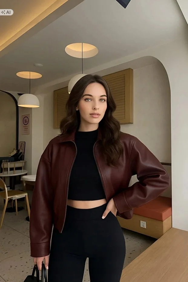 KRÓTKA PIKOWANA KURTKA DAMSKA W STYLU ELEGANCKIM S 5IA