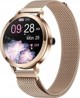 Smartwatch - Veltori VT340-1 Złota Bransoleta + Różowy Pasek Silikonowy - miniaturka - grafika 1