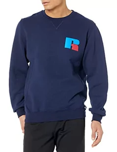 Russell Athletic Męska bluza polarowa Dri-Power, Granatowy - logo Eagle R, XXL - Bluzy męskie - miniaturka - grafika 1