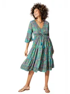 Sukienki - Aller Simplement Sukienka w kolorze turkusowo-różowym - miniaturka - grafika 1