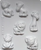 Akcesoria rzeźbiarskie - Forma do odlewów gipsu, safari, 6 elementów - miniaturka - grafika 1