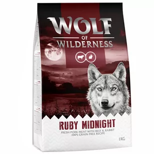Wolf of Wilderness Adult "Ruby Midnight", wołowina i królik - 5 x 1 kg - Sucha karma dla psów - miniaturka - grafika 1