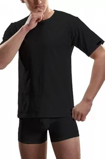 Koszulki męskie - Cornette Authentic 202 new czarna plus koszulka męska - grafika 1