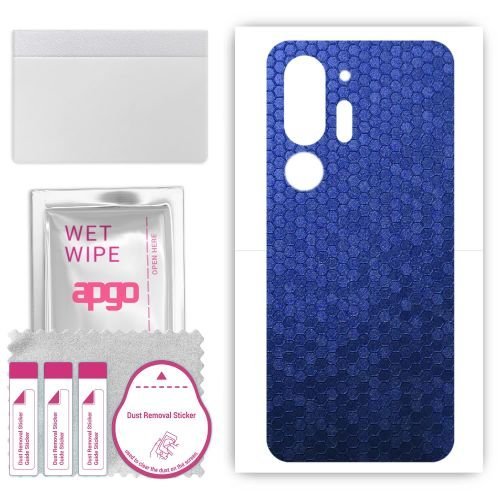 folia naklejka skórka strukturalna na TYŁ do HTC U24 Pro - Plaster Miodu Niebieski - apgo SKINS