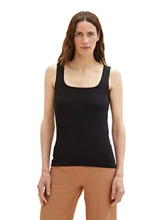 TOM TAILOR Damski Top 1035393, 14482 - Deep Black, S - Koszulki i topy damskie - miniaturka - grafika 1