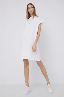 Lee sukienka bawełniana kolor biały mini oversize - Sukienki - miniaturka - grafika 1