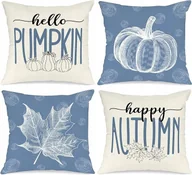 Poszewki na poduszki - POSZEWKI 40x40cm JESIENNE DYNIA HALLOWEEN ELEGANCKIE DEKORACYJNE NA JAŚKI - miniaturka - grafika 1