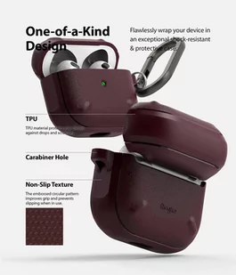 Ringke Onyx etui do AirPods 3 pokrowiec obudowa na słuchawki bordowy (EC523111RS) - Akcesoria do słuchawek - miniaturka - grafika 3