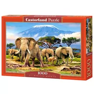 Puzzle - Castorland 1000 EL Słonie na tle Kilimandżar 440577 - miniaturka - grafika 1