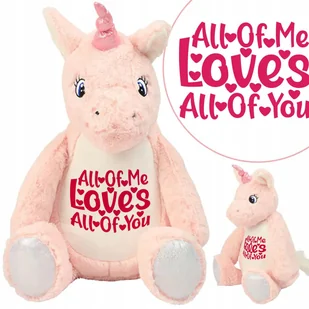 Miś Przytulanka Jednorożec ALL OF ME LOVES YOU Wz - Maskotki i pluszaki - miniaturka - grafika 1