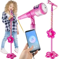 Instrumenty muzyczne dla dzieci - Mikrofon Stojący ze Statywem Karaoke MP3 Głośnik ISO TRADE - miniaturka - grafika 1
