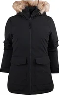 Kurtki i kamizelki sportowe damskie - Adidas Kurtka damska adidas Parka Hooded Fur czarna IJ8260 XL - miniaturka - grafika 1