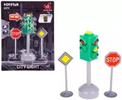 Samochody i pojazdy dla dzieci - Zestaw sygnalizator na baterie ze znakami - Trifox - miniaturka - grafika 1