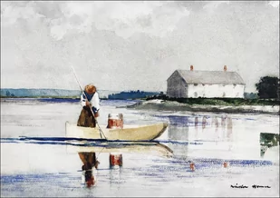 Galeria Plakatu, Plakat, Spearing Eels in late 1800s, Winslow Homer, 29,7x21 cm - Plakaty - miniaturka - grafika 1