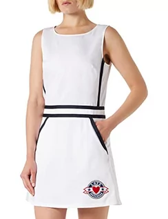 Sukienki - Love Moschino Damska sukienka bez rękawów, biała optyczna, 40, optical white, 40 - grafika 1