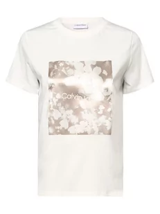 Calvin Klein - T-shirt damski, biały - Koszulki i topy damskie - miniaturka - grafika 1