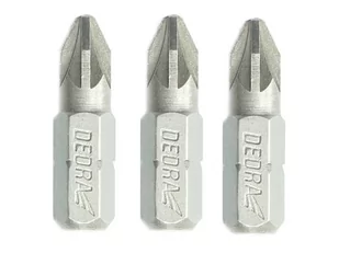 Dedra Bity krzyżowe Pozidriv PZ2 25mm 3 sztuki 18A01PZ20-03 - Klucze i nasadki - miniaturka - grafika 2