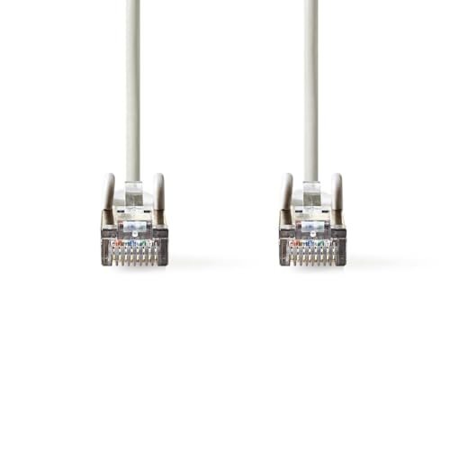 Nedis CAT5e kabel sieciowy - SF/UTP - wtyczka RJ45 - wtyczka RJ45-1,50 m - okrągły - PCW - szary - etykieta