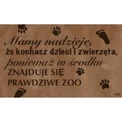 Wycieraczki - Wycieraczka materiałowa ZOO 40 x 60 cm brązowy - miniaturka - grafika 1