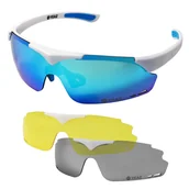 Okulary sportowe - Sunup Set Magnet Sportowe Okulary Przeciwsłoneczne Matt White / Full Revo Ice Blue - miniaturka - grafika 1