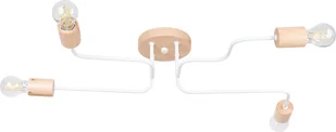 Żyrandol TIMBO 4 biały 4xE27 15W stal/drewno 16.5x58x75cm Sollux Lighting - Lampy sufitowe - miniaturka - grafika 1