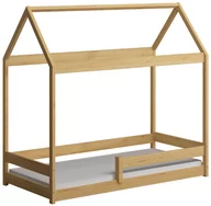 Łóżka - Skandynawskie drewniane łóżko z materacem sosna Rara 190x80 cm - miniaturka - grafika 1