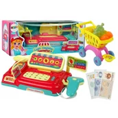 Zabawy w naśladowanie dorosłych - Kasa Sklepowa Wózek Skaner Na Baterie - miniaturka - grafika 1