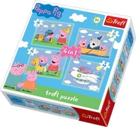 Puzzle - Puzzle Tradycyjne TREFL Świnka Peppa 4 w 1 - miniaturka - grafika 1