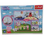Puzzle - PUZZLE BYSTRZAKA 4W1 PEPPA PIG TREFL - miniaturka - grafika 1