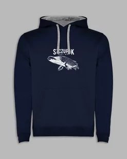 BLUZA Z KAPTUREM SZCZUPAK Granatowy S - Bluzy męskie - miniaturka - grafika 1