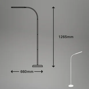 Briloner Lampa stojąca LED Pivaz regulowana biała - Lampy stojące - miniaturka - grafika 1