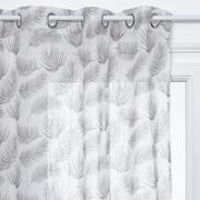 Zasłony - Atmosphera Firana okienna biała z motywem w liście palmy nowoczesna zasłona 140 x 240 cm - miniaturka - grafika 1