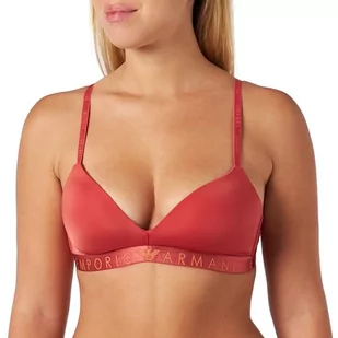 Emporio Armani Damski trójkątny biustonosz z mikrofibry, Cynamon, XL - Biustonosze - miniaturka - grafika 1