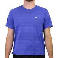 Koszulki męskie - Nike Męski T-shirt Df Miler, Astronomy Blue/Reflective Silv, S - miniaturka - grafika 1