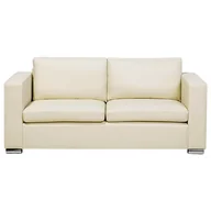 Sofy i kanapy - Beliani Sofa 3-osobowa ekoskóra beżowa HELSINKI 13170 - miniaturka - grafika 1