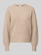 Swetry damskie - Sweter z dzianiny z okrągłym dekoltem model ‘KACHEL’ - miniaturka - grafika 1