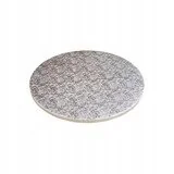 Dodatki do ciast w proszku - Podkład pod tort 45 cm srebnrny 1,2 cm gruby Modecor włoski cukierniczy - miniaturka - grafika 1