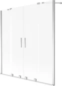 Parawany nawannowe - Mexen Velar Duo parawan nawannowy 2-skrzydłowy rozsuwany 150 x 150 cm, szron, chrom - 896-150-000-32-01 - miniaturka - grafika 1