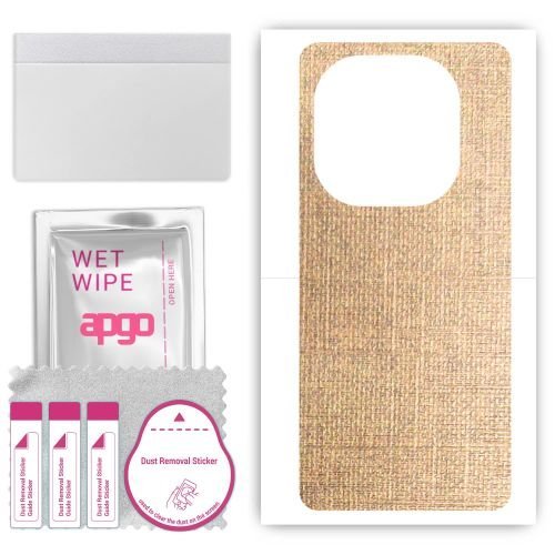 folia naklejka skórka strukturalna na TYŁ do Vivo iQOO 12 Pro - Tkanina Denim Beżowy - apgo SKINS