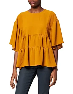 Sisley Bluzka damska, Żółty (brązowy kruszyny 14 V), XS - Bluzki damskie - miniaturka - grafika 1