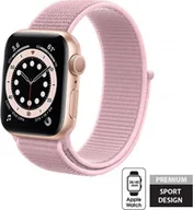 Akcesoria do smartwatchy - Crong Pasek sportowy Crong Nylon do Apple Watch 38/40mm (Powder Pink) - miniaturka - grafika 1