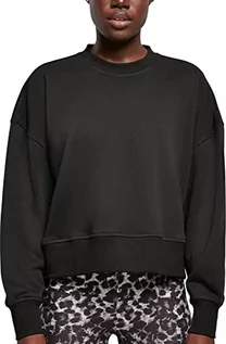Bluzy damskie - Urban Classics Damska bluza oversize z okrągłym dekoltem, czarna, rozmiar 5XL, czarny, 5XL - grafika 1