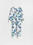 Skarpetki dla dzieci - Reserved - Dwuczęściowa piżama - złamana biel - miniaturka - grafika 1