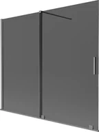 Parawany nawannowe - Mexen Velar parawan nawannowy 2-skrzydłowy rozsuwany 180 x 150 cm, grafit, gun metal - 896-180-000-41-95 - miniaturka - grafika 1
