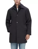Płaszcze męskie - SELETED HOMME Męski płaszcz Slhalvin Padded Coat Noos długi płaszcz, czarny, L - miniaturka - grafika 1