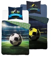 Pościel dla dzieci - POŚCIEL 160x200 DLA KIBICA PIŁKARZ PIŁKA nożna dla dziecka piłkarska ŚWIECI - miniaturka - grafika 1