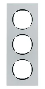 Hager polo R.8 Ramka 3-krotna, aluminium 10132674 10132674 - Klawisze i ramki - miniaturka - grafika 1