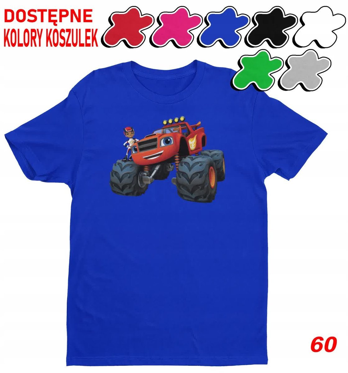 Dziecięca Koszulka Z Nadrukiem Duży Wybór Blaze Maszyny -M 134-140