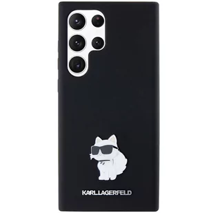 Karl Lagerfeld KLHCS23LSMHCNPK S23 Ultra S918 czarny/black hardcase Silicone Choupette Metal Pin - Etui i futerały do telefonów - miniaturka - grafika 3
