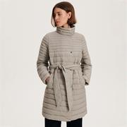 Płaszcze damskie - Reserved - Pikowany płaszcz z wiązaniem - Jasny szary - miniaturka - grafika 1